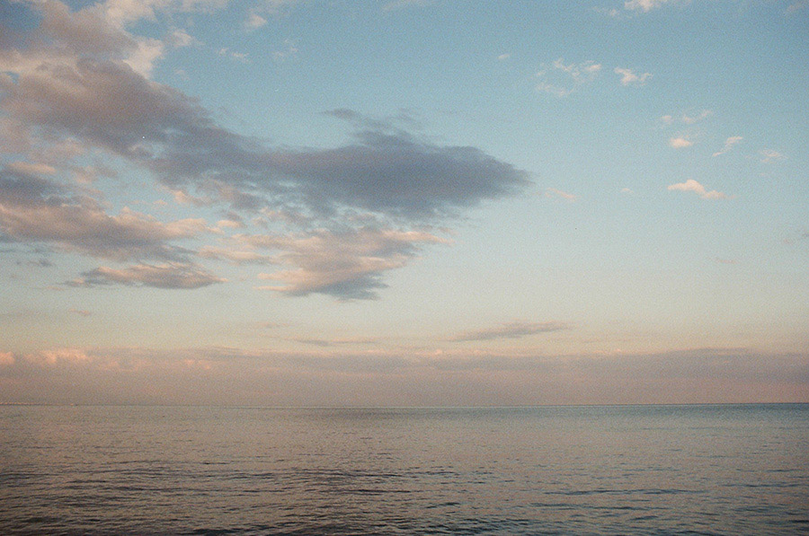 закат на море